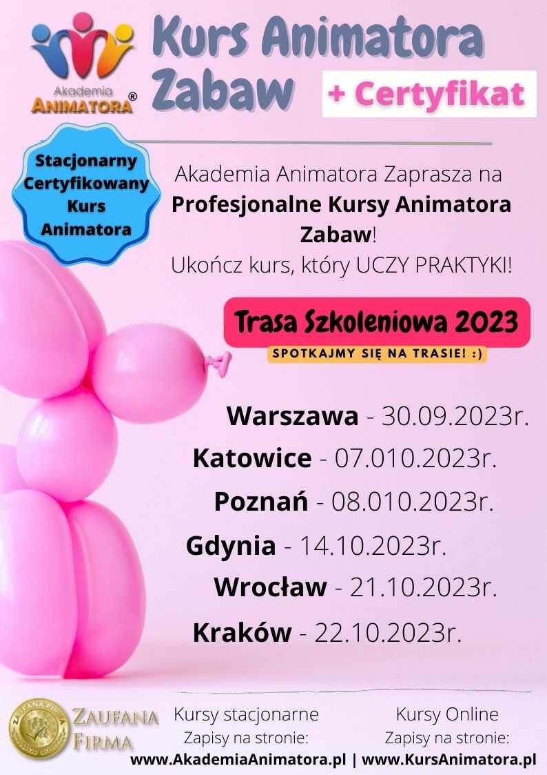 Kurs Animatora 2024 - AkademiaAnimatora.pl
